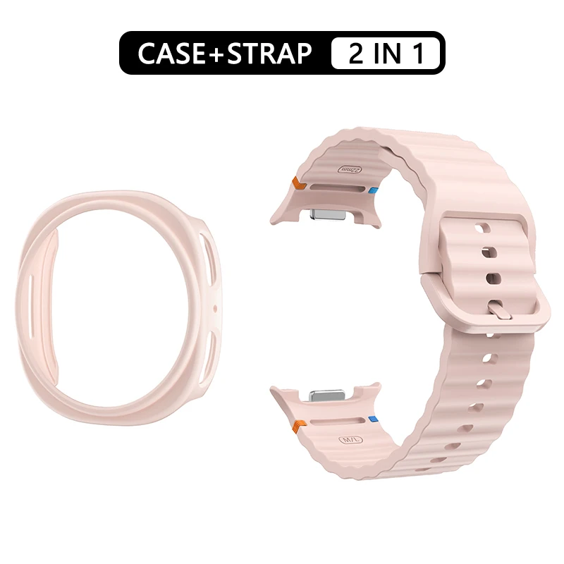 Hohlgehäuse + offizielles Silikonband für Samsung Galaxy Watch 8 Armband Zubehör Sportarmband Correa Galaxy Watch 8 40 mm 44 mm – Detail 4