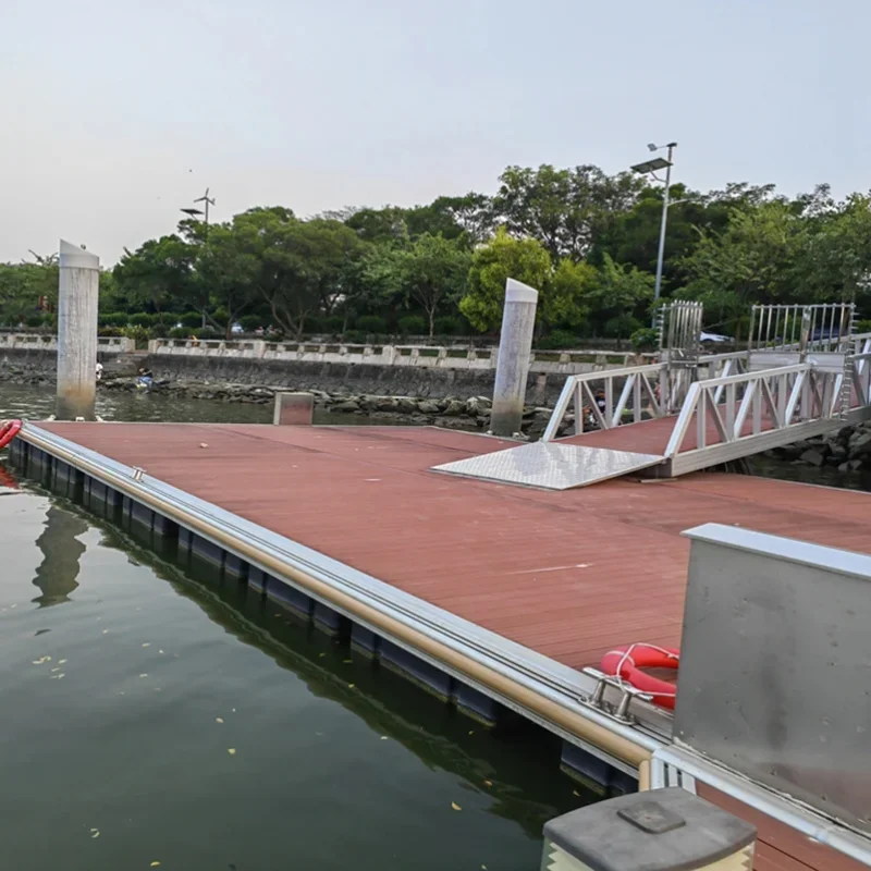 

Aluminum Floating Wharf Prefabricated Wooden Cabin Fishing Boat Dock