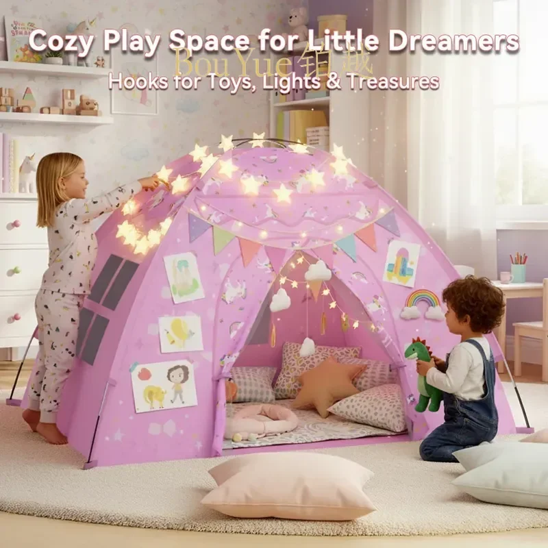 Kids Indoor Play Tent Castle House for Boys Girls Baby Princess Toy Hideaway Small Playhouse Children Room Decor Game Shelter