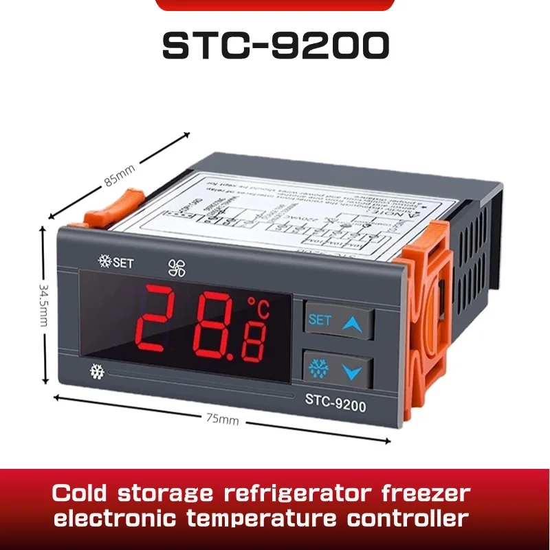 STC-9200 Digital Temperature Controller Regulator Thermostat Thermoregulator With Refrigeration Defrost Fan Alarm 12V 24V 220V