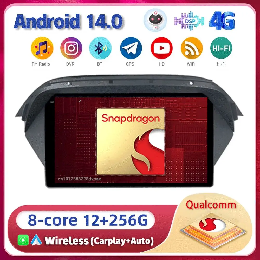 

Android 14 Carplay Auto For Honda Acura MDX 2007 2008 2009 2010 2011 2012 2013 Multimedia Car Radio Player Video WIFI+4G GPS DSP