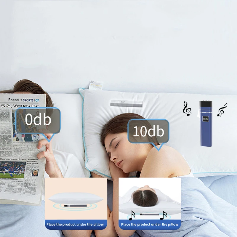 Bone conduction bluetooth speaker under the pillow sleep speaker sleep treasure mini bluetooth audio