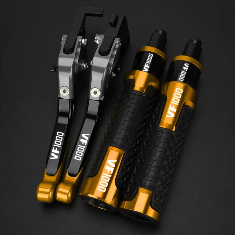 Motorcycle Aluminum Adjustable Brake Clutch Levers Handlebar Hand Gripss FOR HONDA VF1000 VF 1000 1997-2004 2000 2001 2002 2003