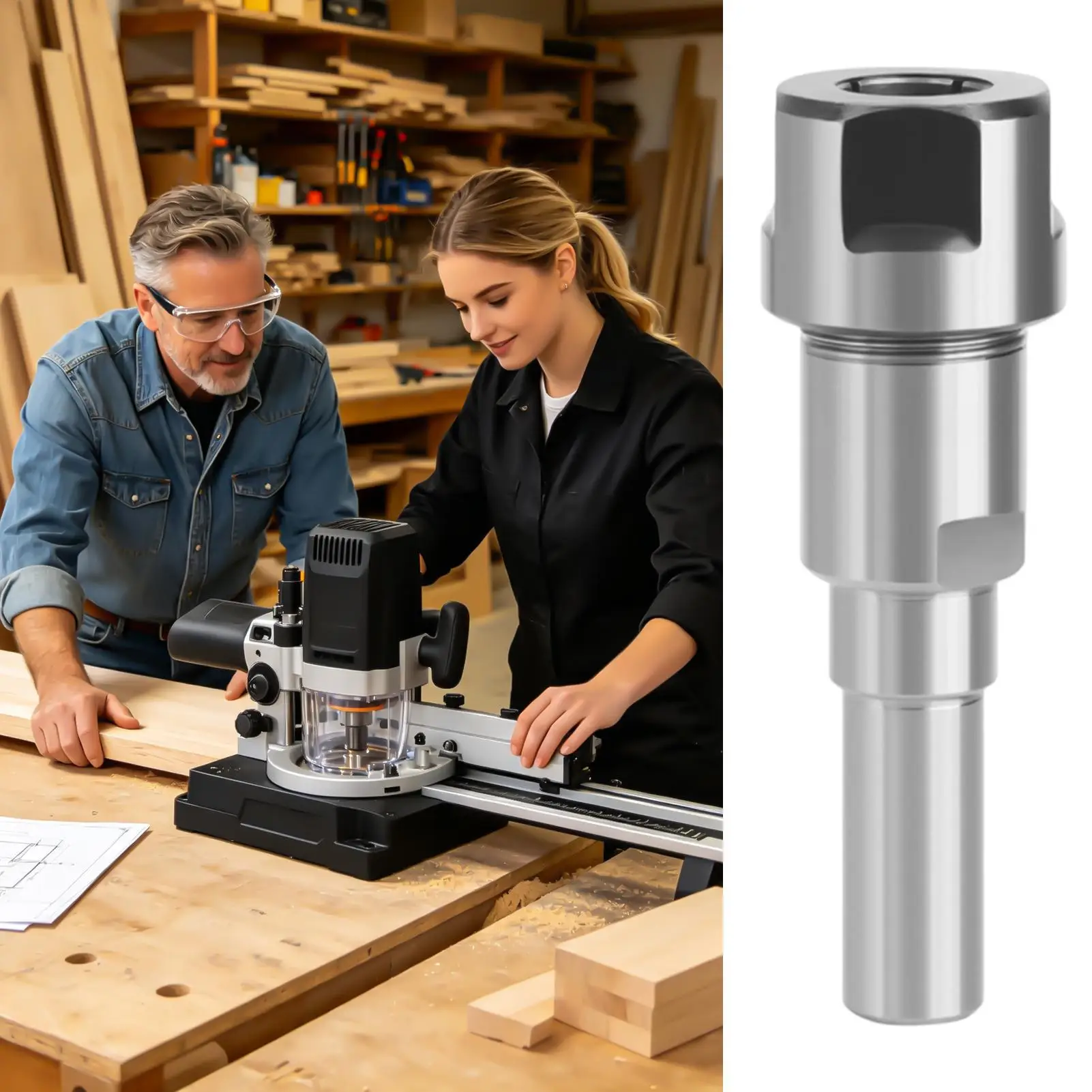 Shaft Extension for Drill Chamfer Chuck Milling Cutter Extension Rod for Wood Engraving Trimming Tight Space Grinding DIY Craft view 5