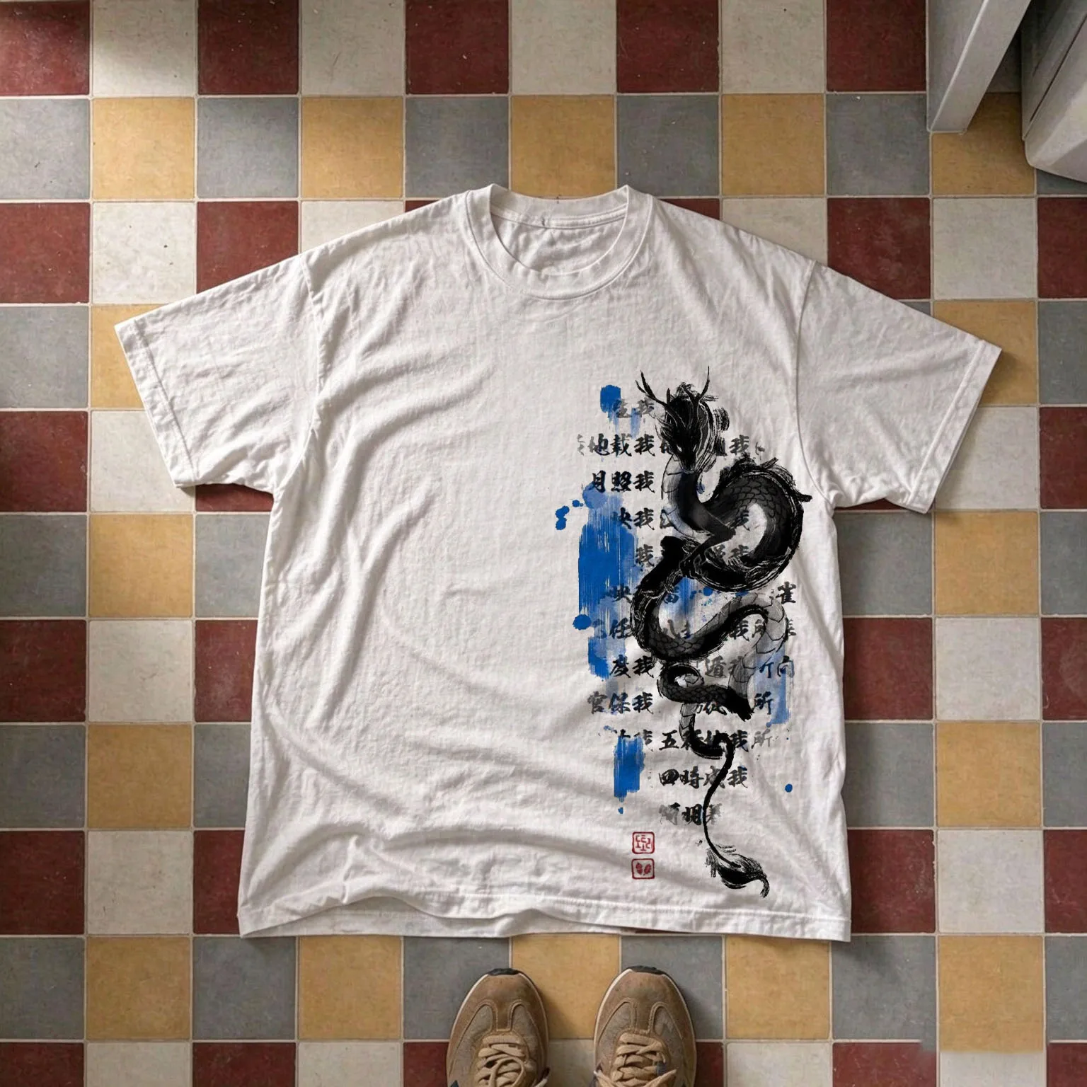 Vintage Tiger Print T-Shirt New Chinese Style Ink Tiger Design Men Women Harajuku Y2K Trendy Vintage Casual Streetwear Tops