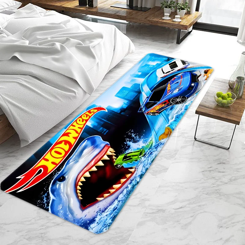 Cartoon Hot wheelss Door Mat Entrance Doormat Non-slip Washable Kitchen Carpet Living Room Hallway Rugs Door Mats Bathroom Bath