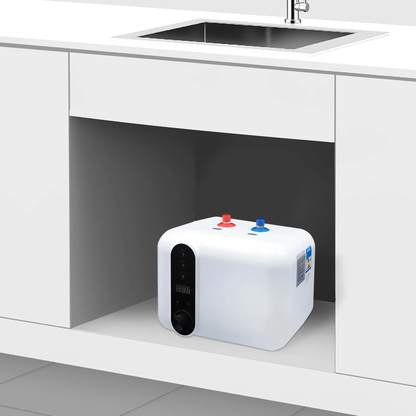 

1500W Electric Water Heater, Small Compact Tank Storage,Kitchen Instant Under Sink Counter Cupboard, 1PCS 2.6gal Capacity for Rv