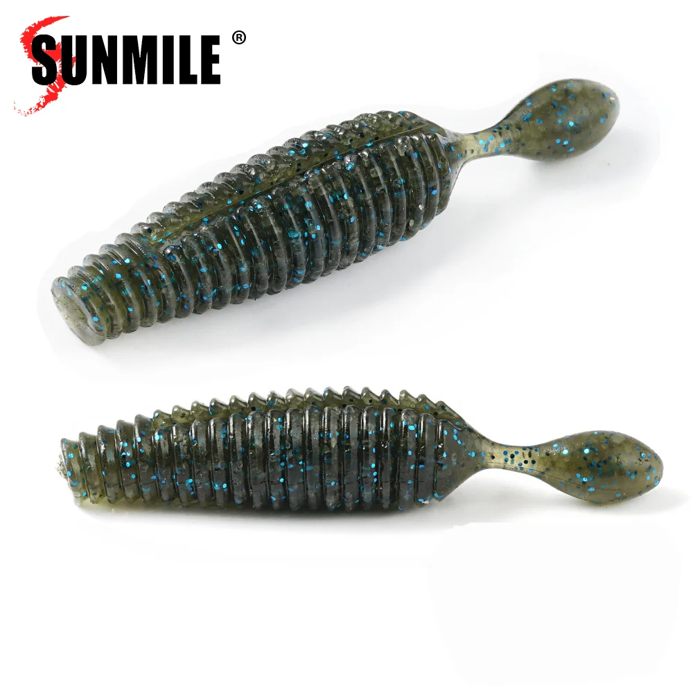 SUNMILE Stick Bait 6cm4.2g Casting Heavy Weighted Soft Plastic Lures Worm Artificial Bait Silicone Shad Lure For Bass Fishing