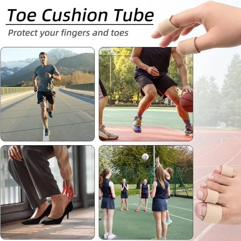 Cuttable Gel Toe Protective Tube Elastic Silicone Finger Protective Cover Toe Protection Pipe Reduce Pain Foot Protector Kit