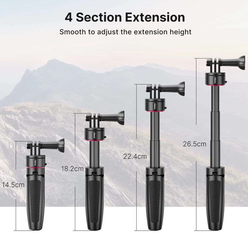 Ulanzi Mini statief Monopod voor GoPro 12/11/10/9/8/7/6 OSMO Action Insta360 Xiaomi Yi SJCAM Eken Action Camera Accessoires Mount