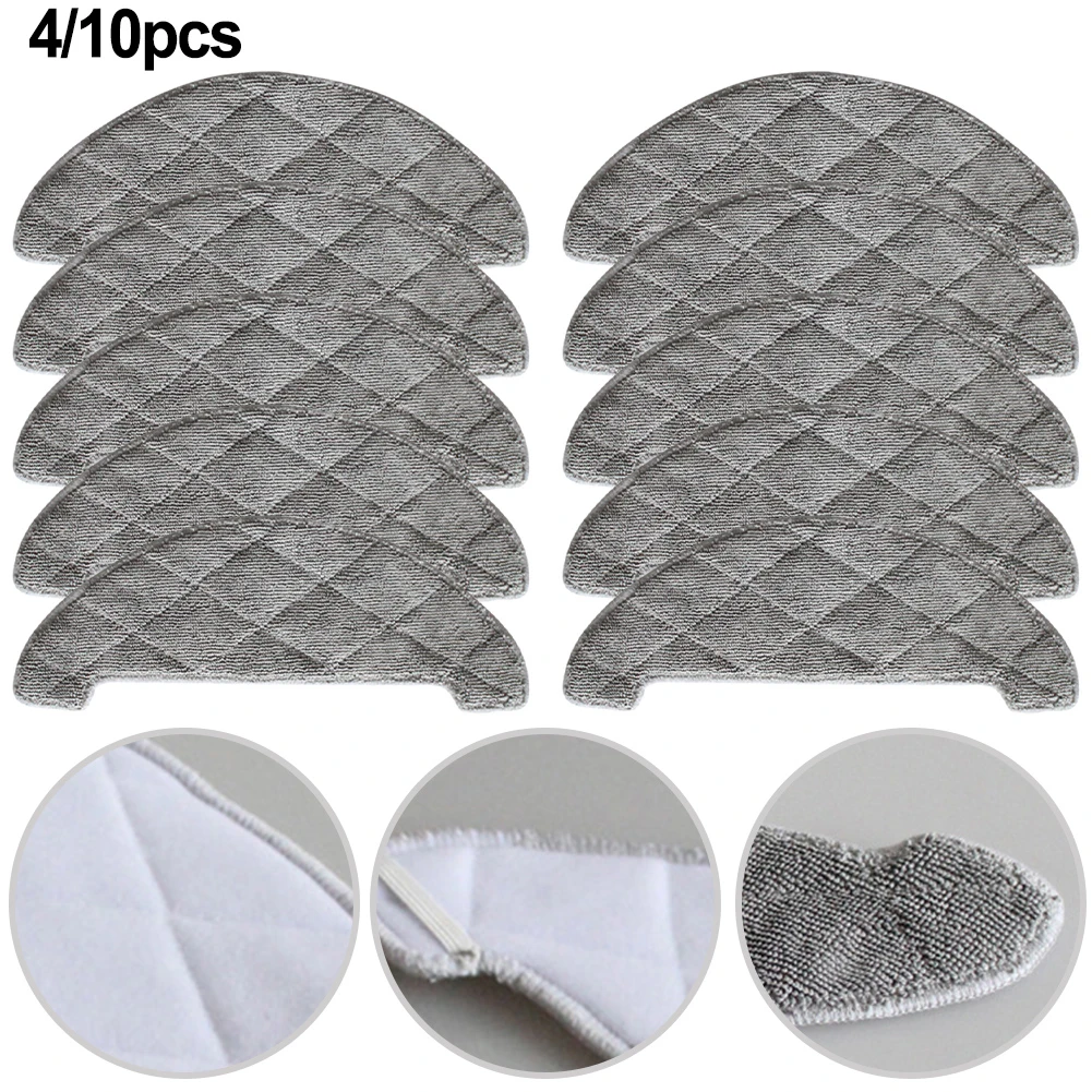 10/4 Pcs Microfiber Rags For Venga VG RVC 3000 / 3001 Sweeping Robot Vacuum Cleaner Dry And Wet Usage Mop Cloths Pad Floor Clean