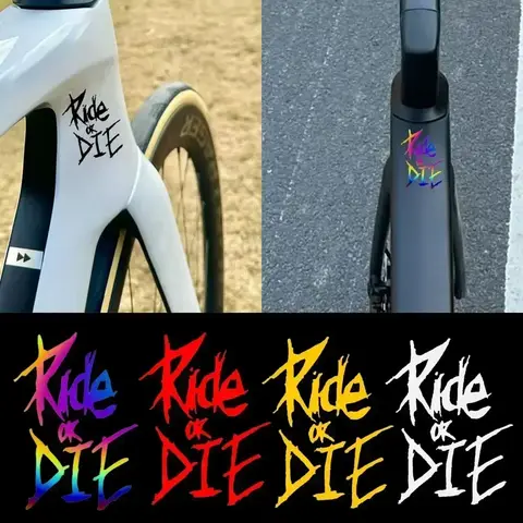 자전거 프레임 스티커, 라이드 또는 다이 자전거 탑 튜브, 방수 데칼, MTB 자전거 장식 프레임, 자전거 오토바이 액세서리