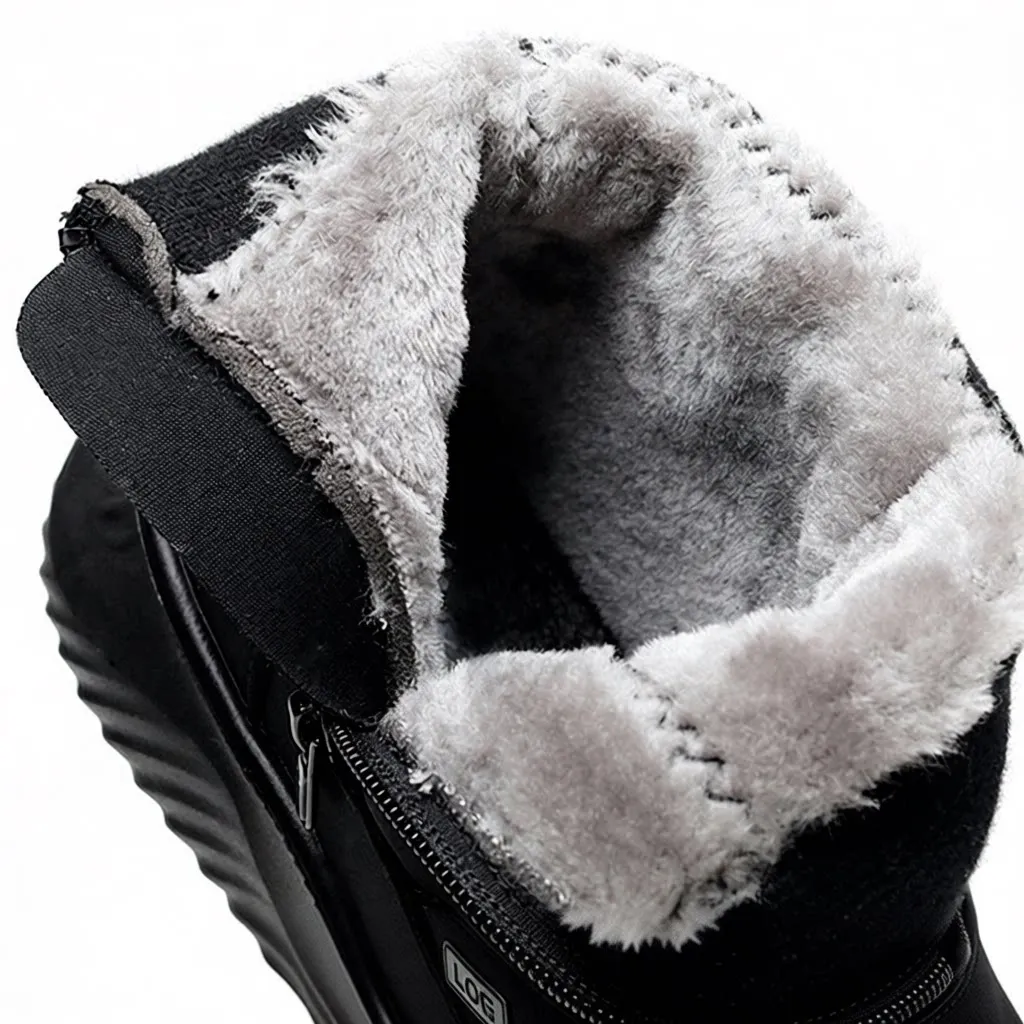 

Women's Winter Snow Boots Thick Bottom Side Zipper Outdoor Warm Boots Casual Mid-Calf EVA Booties Polyester Fiber Boots