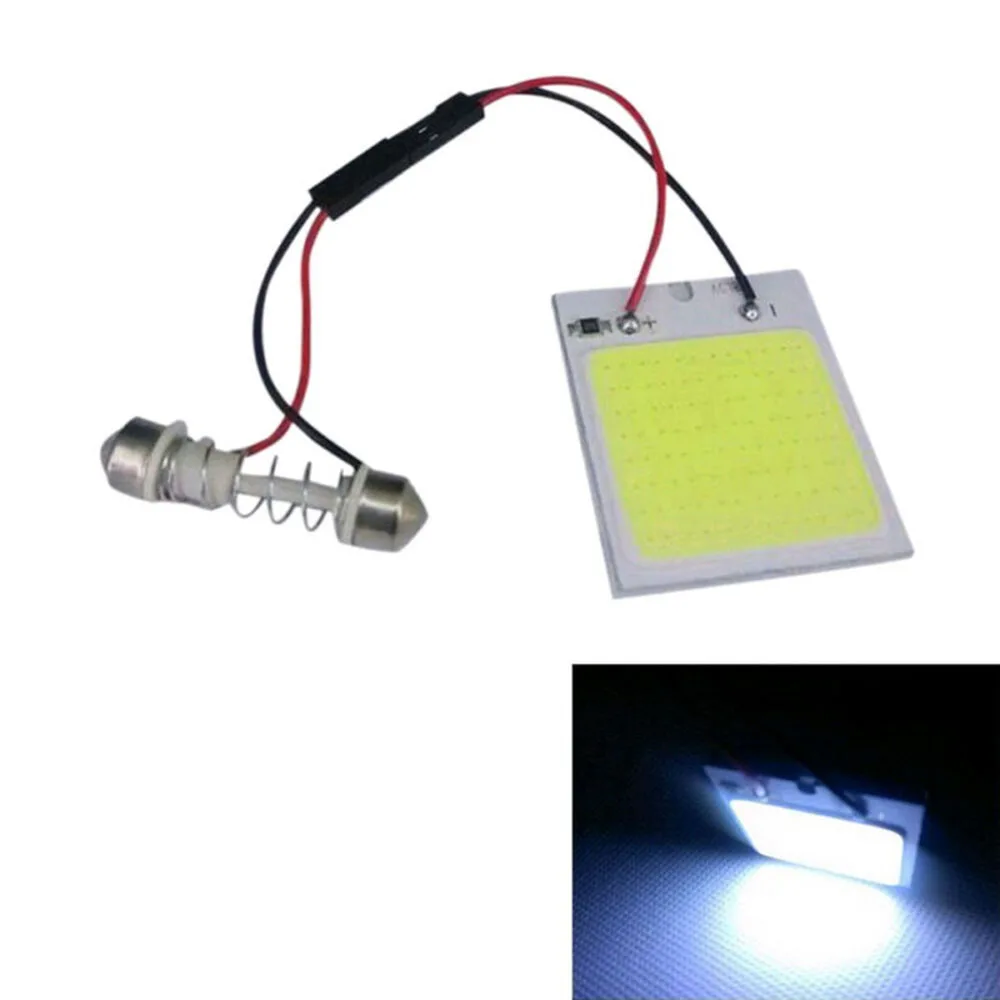 Resistenza agli urti Barra per auto Lampadina Resistenza agli urti COB Lampada LED interna On/off Sostituzione pannello T10 Bianco 12V