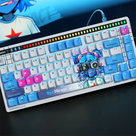 

A4Tech Bloody Savage Impact AT75 Проводная механическая клавиатура Эргономичный дизайн Механическая игровая клавиатура с шумоподавлением и горячей заменой