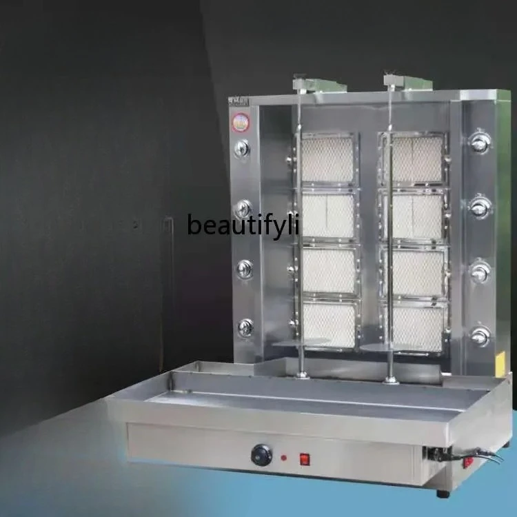 

New commercial gas double signature, barbecue machine, automatic rotating barbecue oven, barbecue bibimbap machine