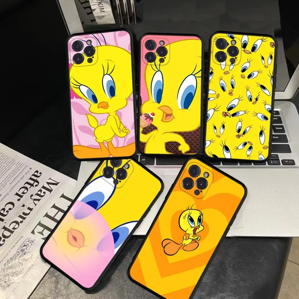 Мультяшный Мягкий силиконовый чехол T-Tweety B-Bird для iphone 15 14 13 12 11 Pro Mini XS MAX 8 7 6 Plus X XS XR