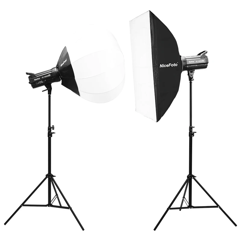 KT-HC403 NiceFoto 100W 5600K Daylight COB LED Studio Film Video Light Kit for Live Streaming