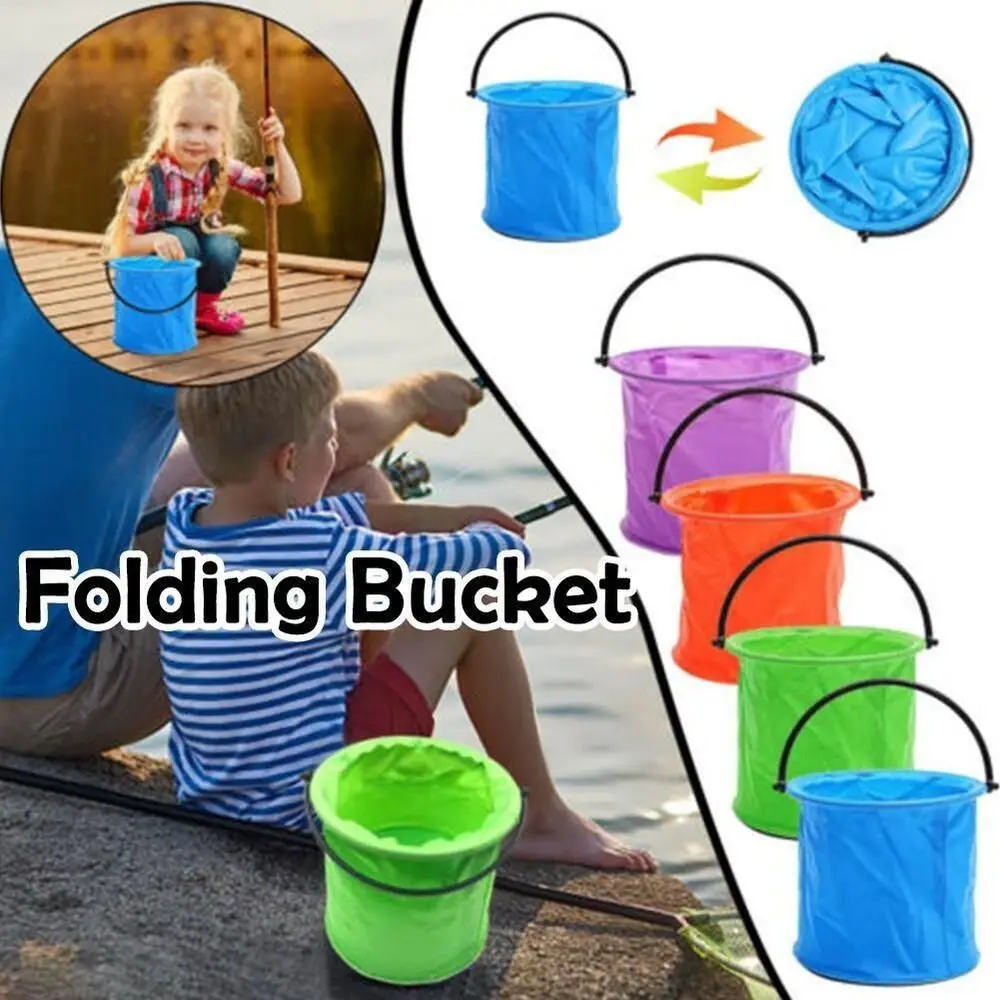 

PVC Outdoor Water Play Toy Beach Toy Kids Buckets Folding Water Bucket