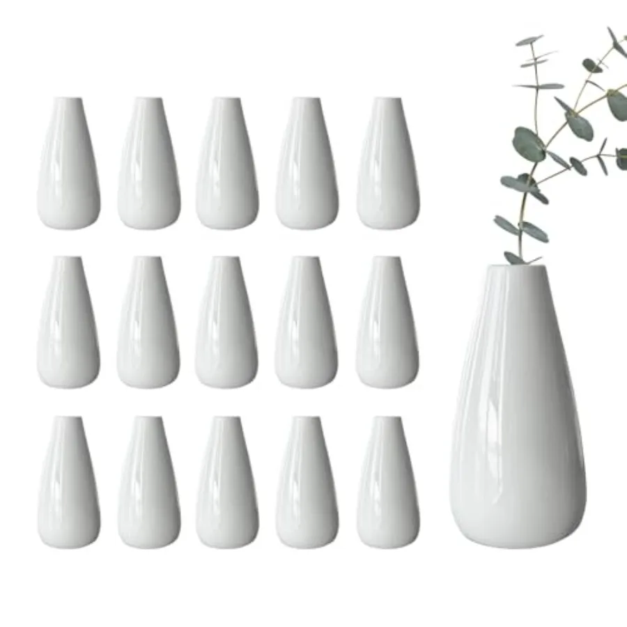 

Modern Ceramic Vase Set of for Living Room Bedroom 5.1'' Minimalist Fresh Flower Vases for Home Decor Office Fireplace Centerpi