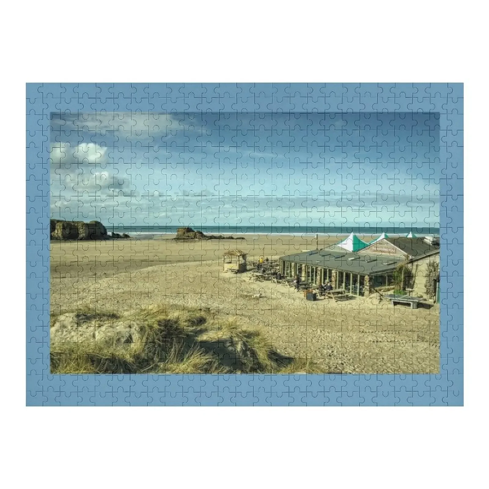 Le pub sur la plage Puzzle avec Photo personnalisée Photo en bois Puzzle en bois personnalisé pour adultes Puzzle