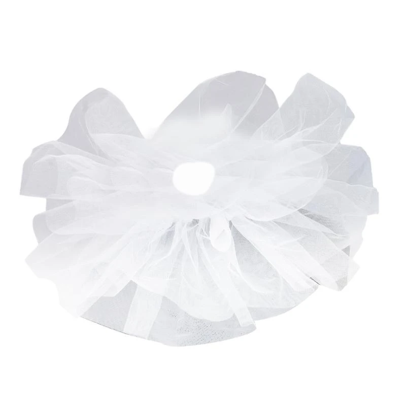 Royal Detachable Ruffled Jabot Collar Multilayered Tulle Collar for Drama Colonial Outfit Mesh Collar Cosplay Neckwear