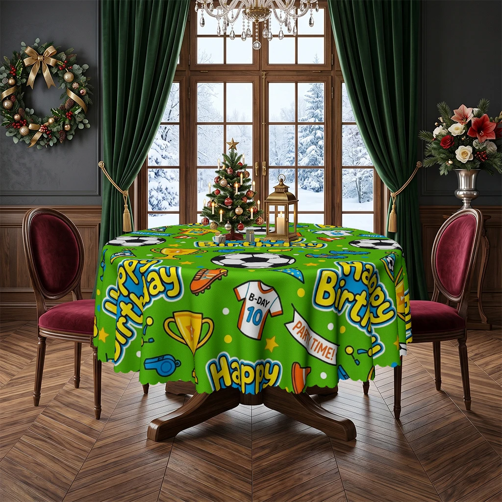 ผ้าปูโต๊ะทรงกลมลายฟุตบอลสำหรับ - Kids Outdoor Dining Table บทวิจารณ์และราคา