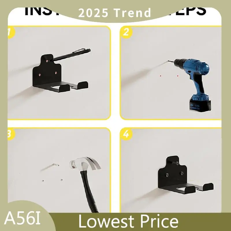 

ABDD Гаражный органайзер, стойка для триммера, вешалка для садовых инструментов, держатель для сорняков, настенный держатель для триммера для гаража, 2 шт.