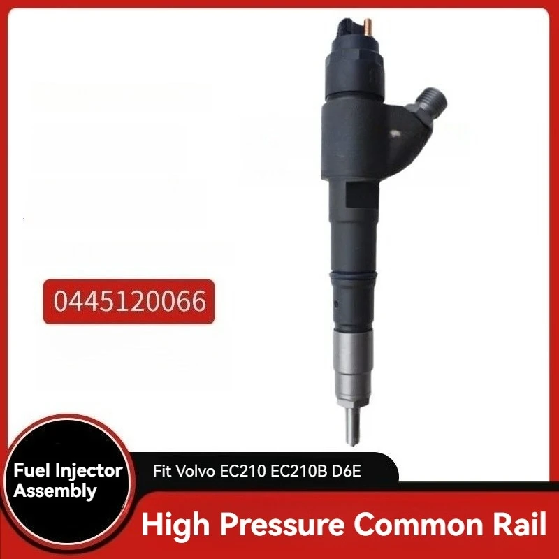 Common Rail Diesel Fuel Injector 0445120066 0445120067 OE 20798683 Replacement For Volvo EC210 D6E Excavator Engine Parts