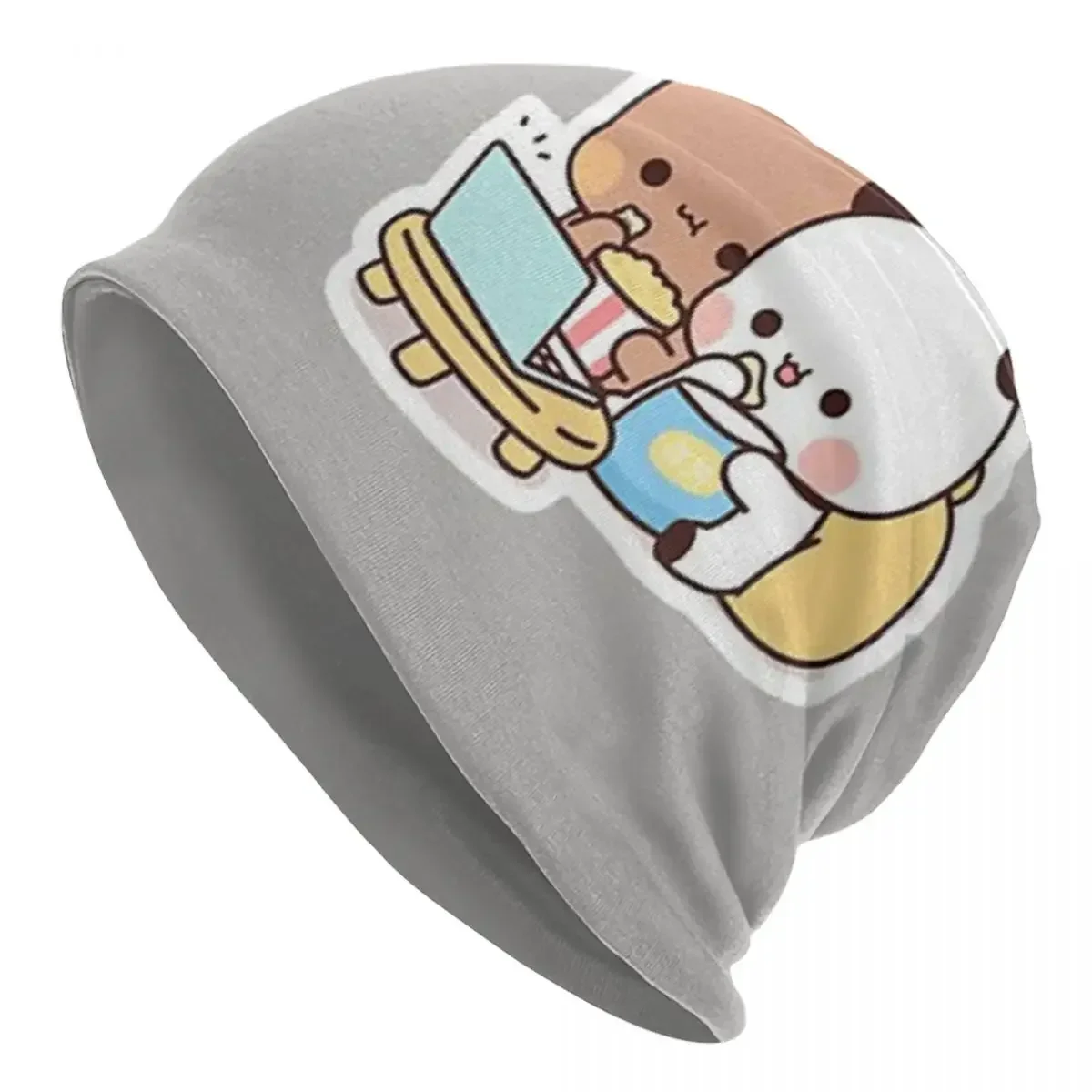 

Panda And Brownie Bear Couple Warm Knitted Cap Fashion Bonnet Hat Autumn Winter Outdoor Beanies Hats for Men Women Adult