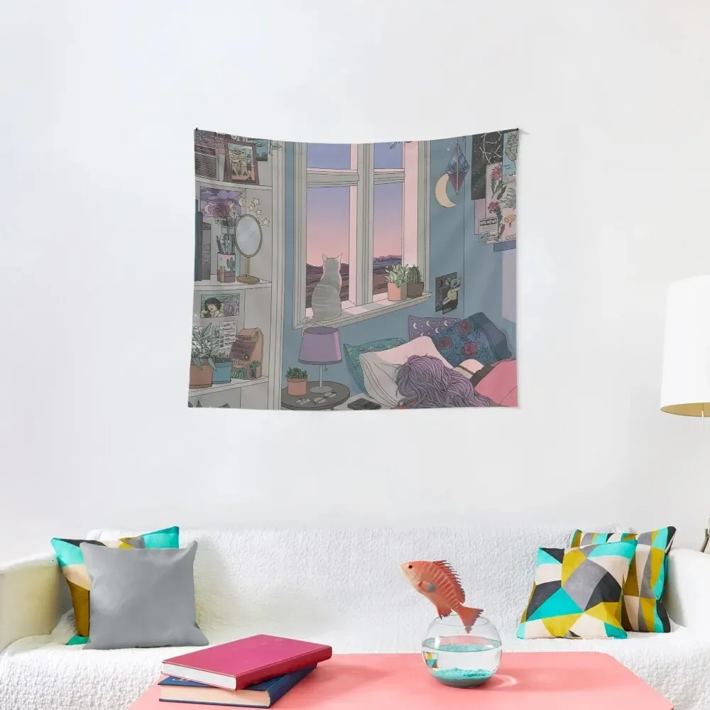 Early Morning Wall Tapestry Cover Beach Towel Throw Blanket Picnic Yoga Mat Home Decoration 240115