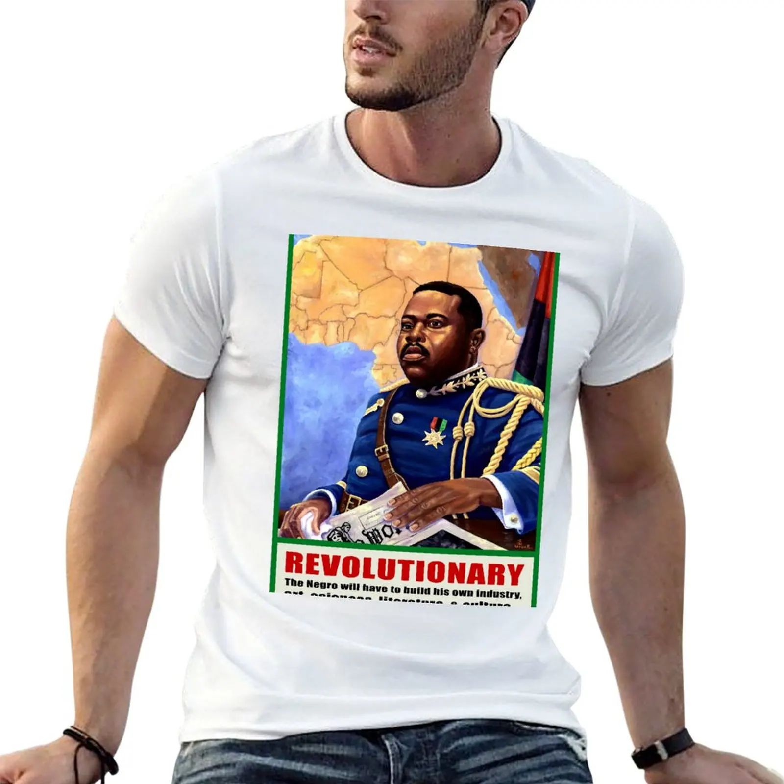 President-General Garvey T-Shirt Work Outdoor Short Sleeve Tee