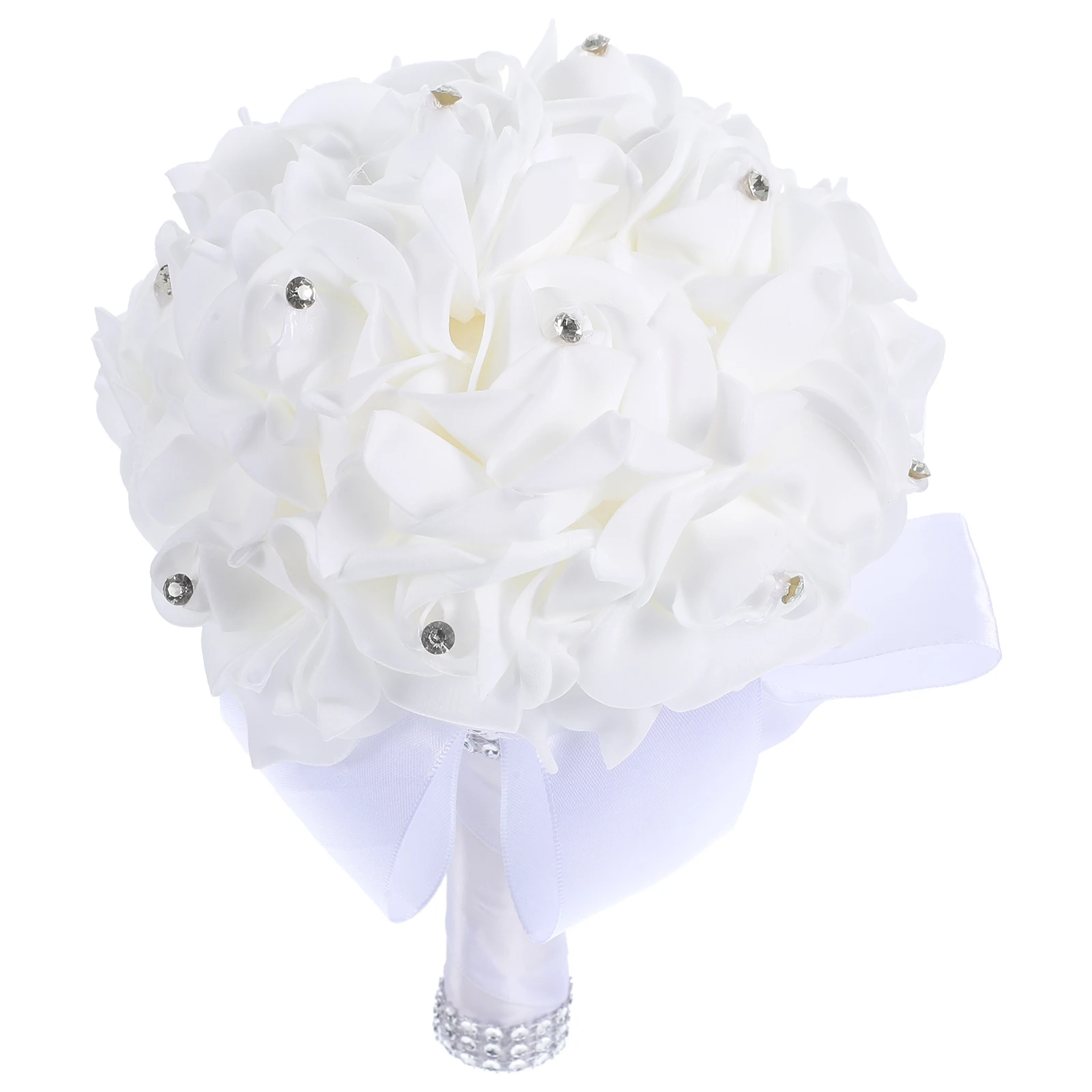 

Artificial Flower Bridal Bouquet White Wedding Decor Bridesmaid Table CenterpieceFlowers For Bride Artificial Flowers Bridal