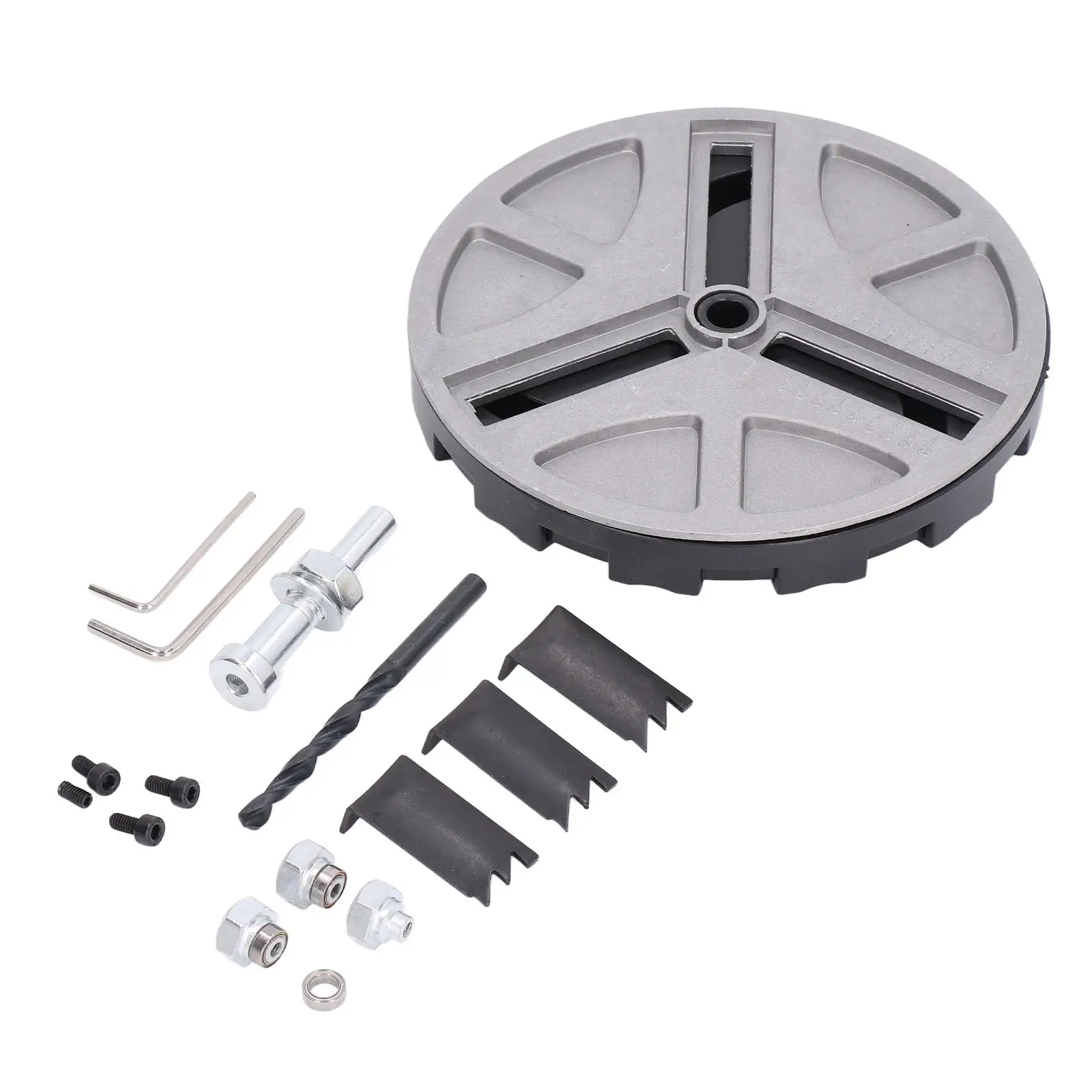 Adjustable Punching Saw Tool for Round Holes with Positioning Bit and Three Tooth Blades for Various Diameters