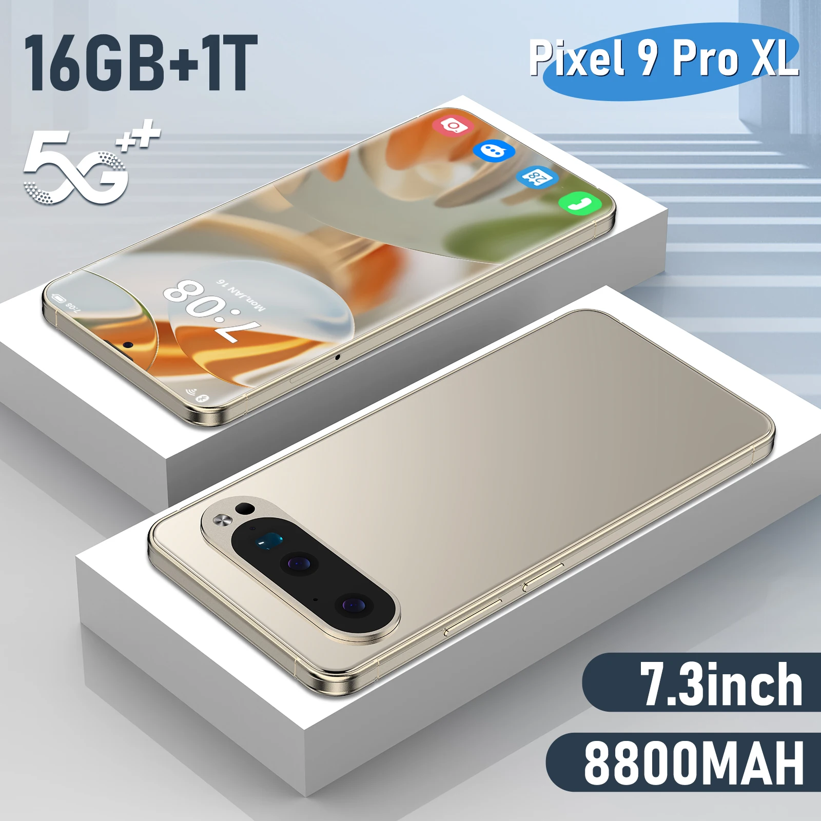 

Global Version Pixel 9 Pro 5G Smartphone 7.3 Inch 16GB RAM+1024GB ROM Qualcomm8Gen2 ,108MP Camera 8800Mah Battery Android Phone