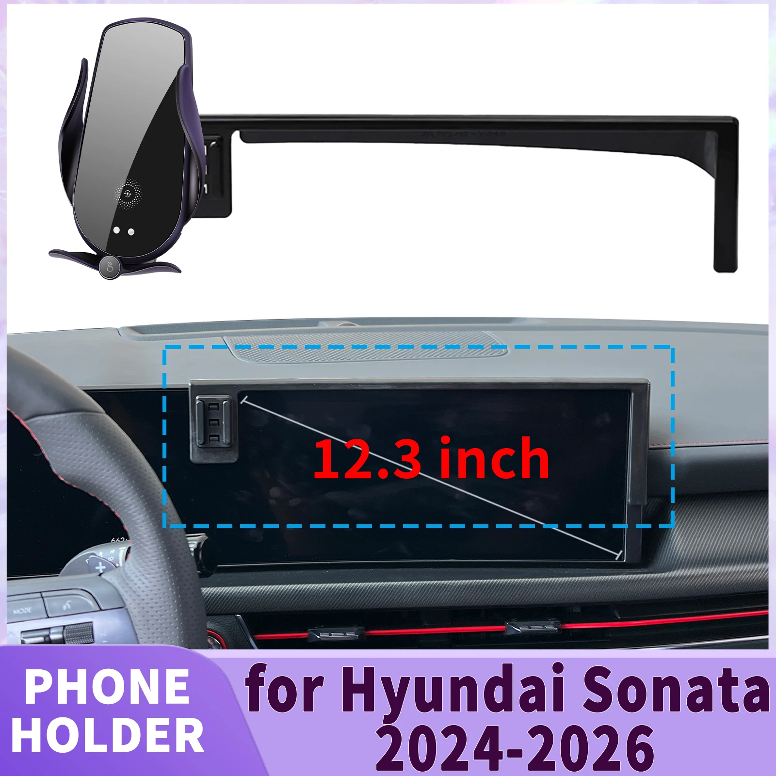 

fit for Hyundai Sonata 2024 2025 2026 N-line Screen Base Phone Holder Mount ​​ Secure Clip Car​​ accessoires