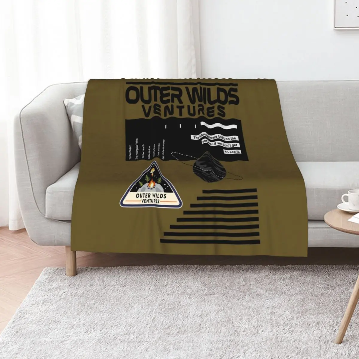 

NASA-Inspired Outer Wilds Ventures Throw Blanket manga Flannels Loose Decorative Throw Blankets