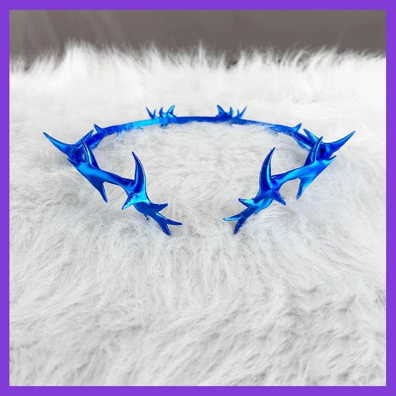 Hiasan Kepala Cosplay Anime Wuthering Waves Cartethyia Fleurdelys Alat Peraga Tanduk Halo untuk Acara Con Party Halloween Aksesori Wig