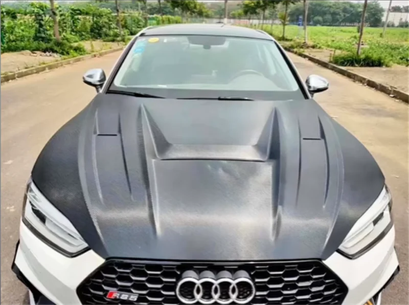 Per Audi A5/S5 ReaI Kit copertura cofano in fibra di carbonio