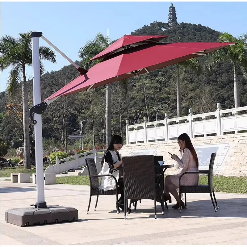 

PRO Outdoor Furniture Factory Top10 Selling Outdoor Umbrella Leisure Sun Shade Solar Power Light Water Proof Commercial Price