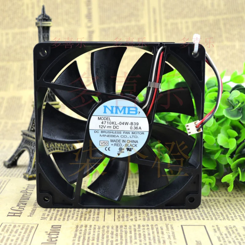 

ZMZM for NMB-MAT 12CM 12025 4710KL-04W-B39 DC12V 0.36A Chassis Cooling Industrial Fan