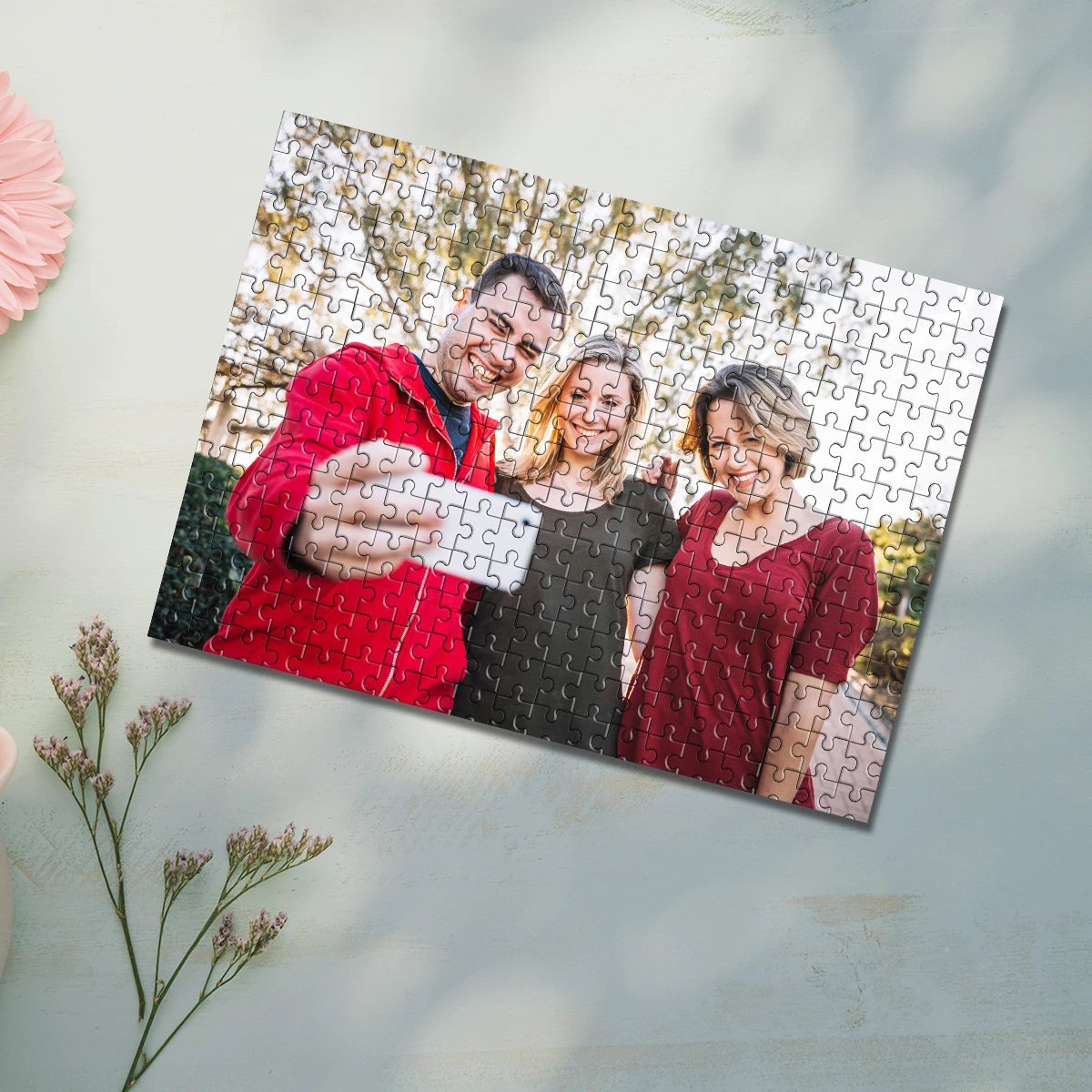 35/300/500/1000 ชิ้นปรับแต่งภาพปริศนาภาพครอบครัวปริศนาจิ๊กซอว์สำหรับทุกชิ้นเป็นชิ้นที่ไม่ซ้ำกันพอดีกัน