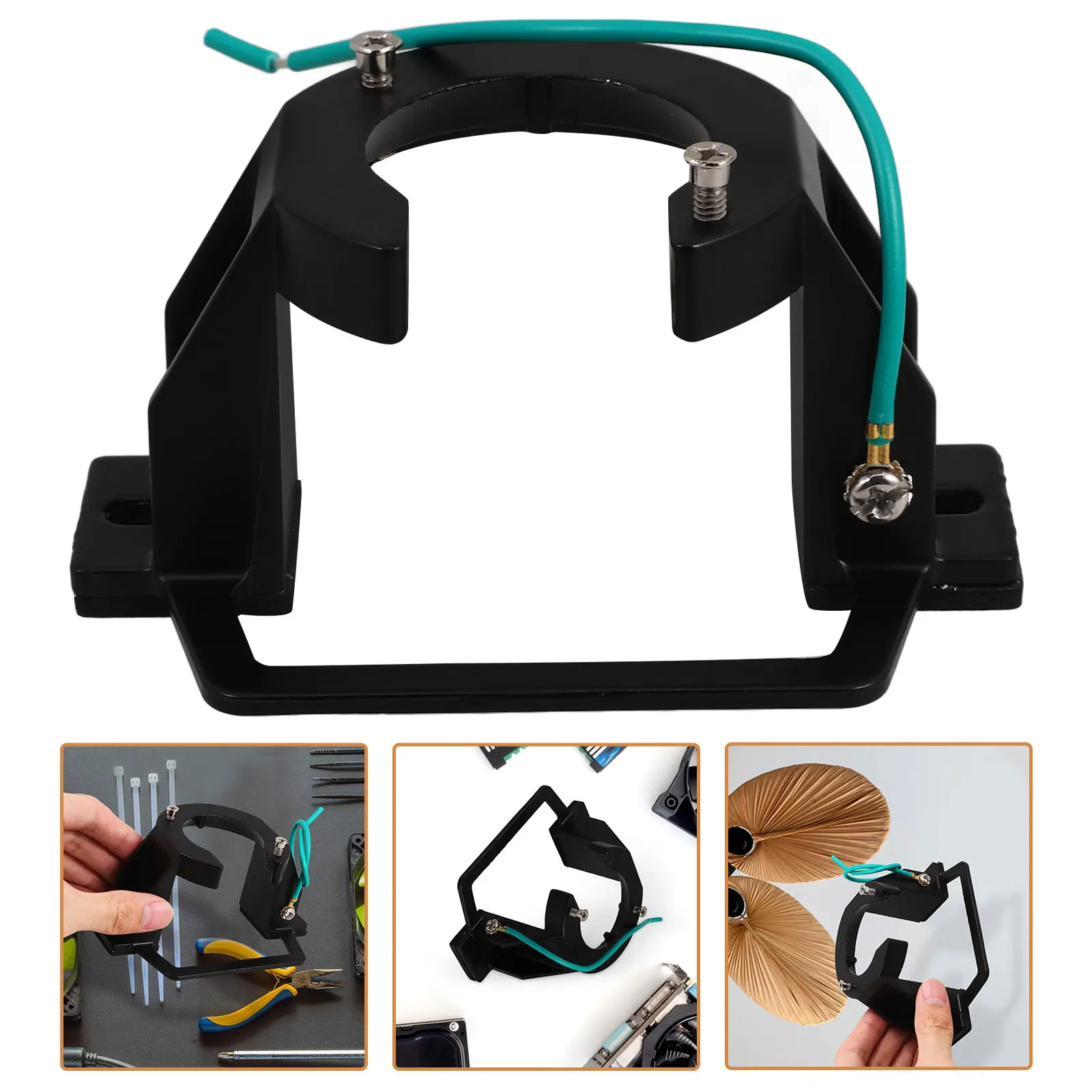 Ceiling Fan Canopy Bracket Ceiling Fan Balancing Kit For Builder Mounting Hardware Clamp Pulley Brace Hanging Cathedral
