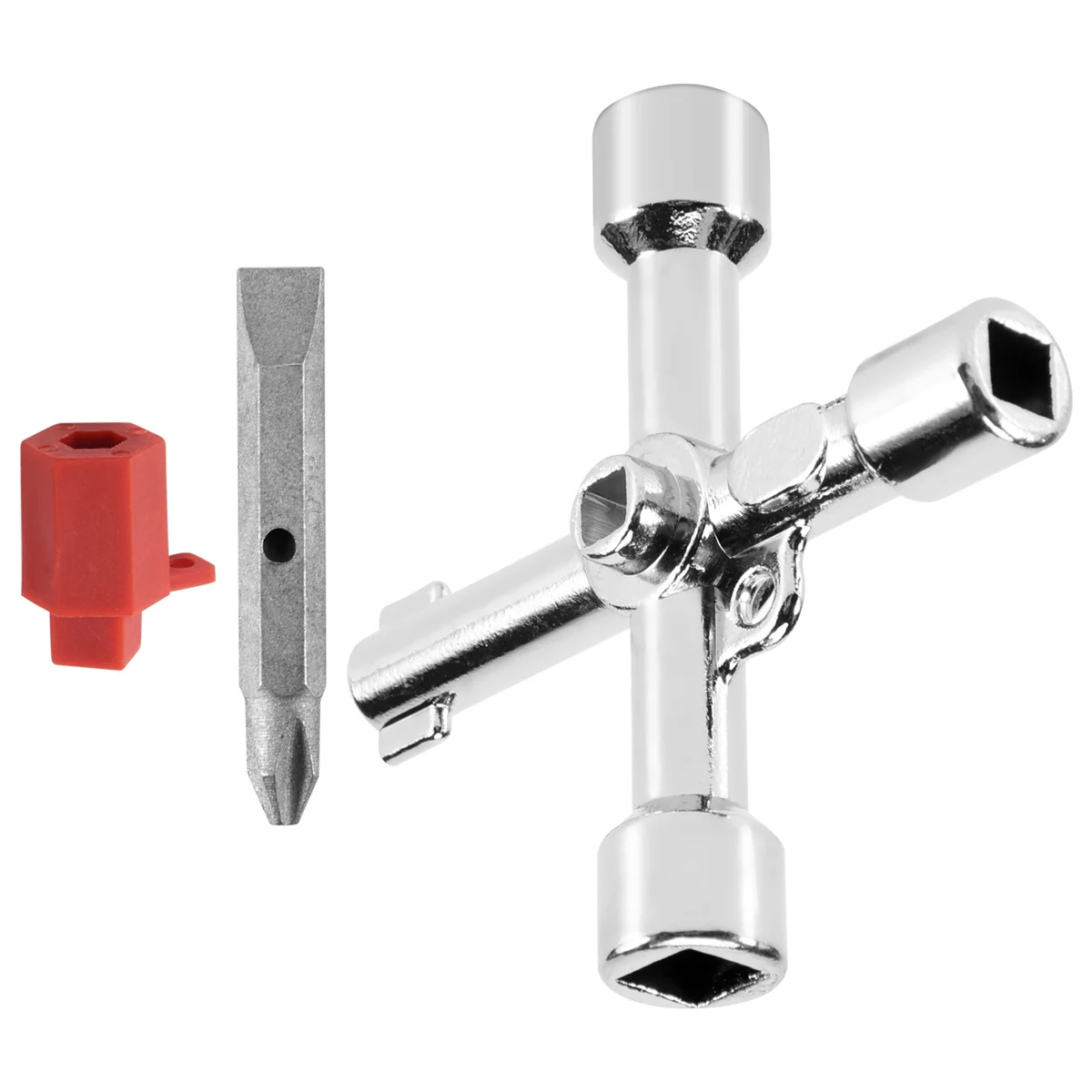 AA91 4 In1 Meter Box Key Gas Key Meter Key Multi-Functional Utilities Key for Electric Cupboard Cabinet Opening Key