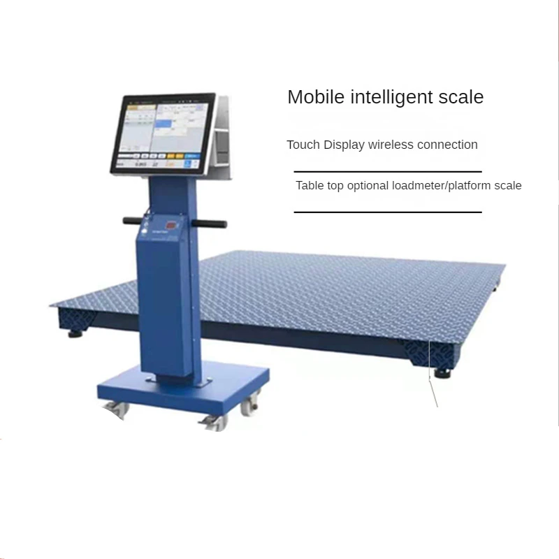 For Intelligent Industrial Touch Screen TCS 100kg Electronic Platform Pricing Electronic Scale with Wheels