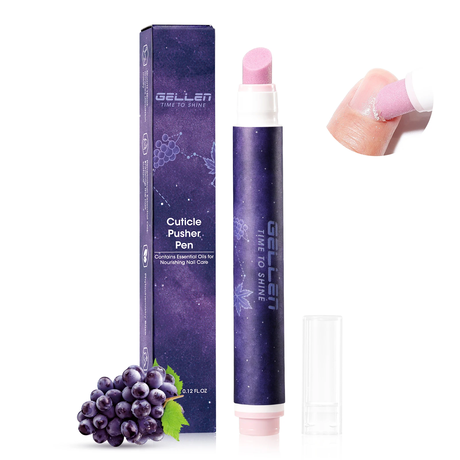 4 In 1 Cuticle Oil Pen 3.5ML Ceramic Pusher Remover Corundum Tip Dead Skin Softener Nail Care Manicure Tool Portable Home Salon