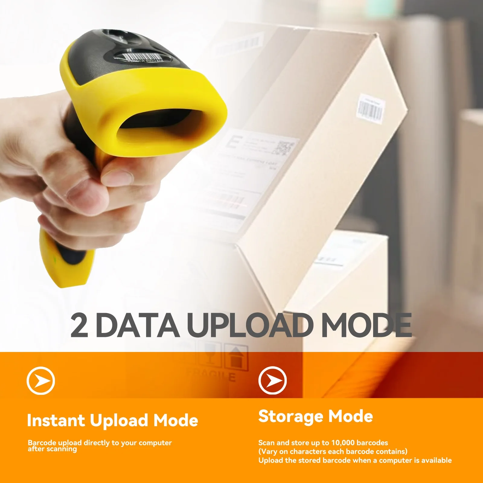Bolan U31 Bar Code Reader Bluetooth QR Barcode Scanner Handheld Portable Courier Scanner For Supermarket、Inventory Management