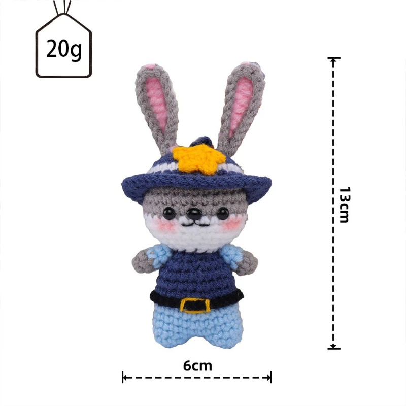 New Original Handmade Crochet Doll Exquisite Bag Pendant Craft Ornament Knitted Yarn Keychain Handmade Figurine Home Decor Gift - view 4