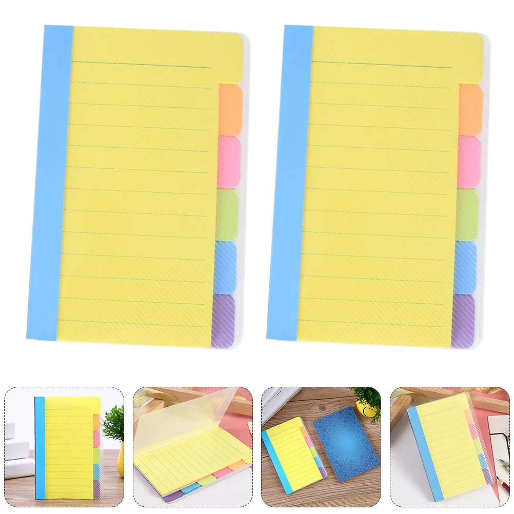 

2Pcs Paper Notepad Portable Handy Set Goals Perfect for High School College Students Teachers Self-Stick Notepad