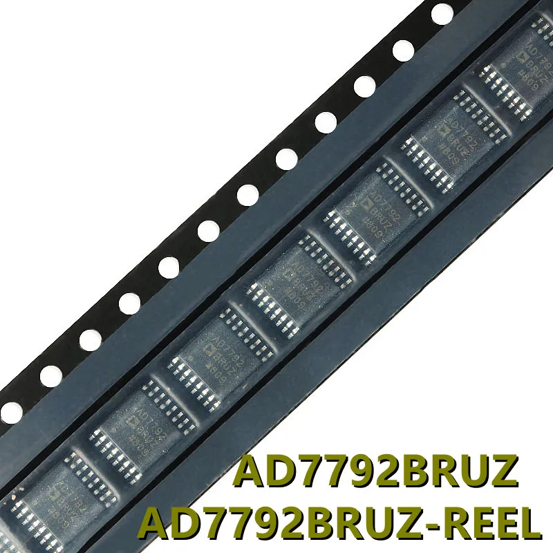 AD7792BRUZ AD7792BRUZ-REEL (5pieces) 3-Ch Low Noise 16/24-Bit Sigma-Delta ADC with In-Amp & Internal Reference SPI 16-TSSOP